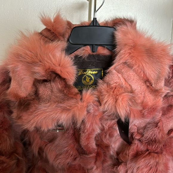 NWT Genuine Pink Fox Fur Coat  Only One Available - Picture 4 of 16